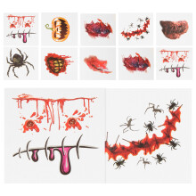 200Stk Gesichtstattoos Halloween Narben Für Kostümspiele