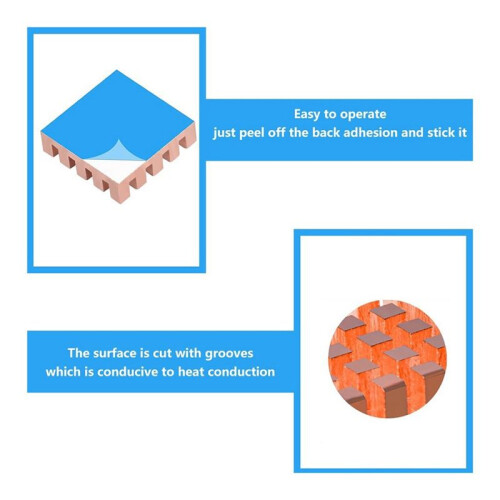 8-Pack Copper Heatsink for Raspberry Pi 5, Heatsink CPU Cooler with Thermal Tape for Raspberry Pi 5 1