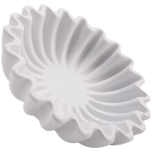 Fluted Ruffle Decorative Bowl - Home Decor Accents for Living Room Styling Coffee Table Bookshelf and Console Small-A