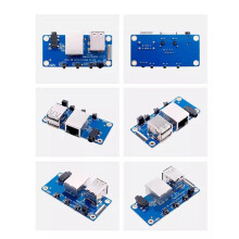 For Orange Pi Zero 2 W Expansion Board Interface Board 100M Network Port+USB 2.0+Analog Audio and Video Interface