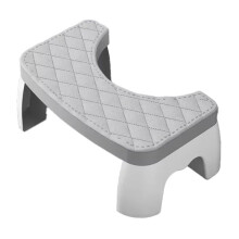 Ergonomic Toilet Stool for Adults, Children, Pregnant Women - Non-Slip, Portable Squat Toilet with Removable Grey