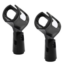2 Peças de Suporte de Microfone Universal com Clipes Ajustáveis para Montagem em Braçadeira de Microfone para Posicionamento Seguro e Flexível