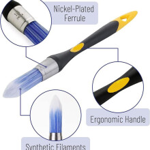 Trim Brush Set, 5/8inch, 3/4inch and 1inch, Trim Paint Brush, Small Paint Brush, Trim Brushes for Painting,