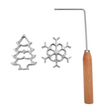 Hollow Aluminum Alloy Frying Mold Fried Shrimp Cake Snack Kitchen Tools Waffle Mold B
