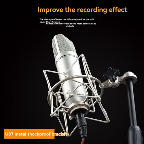 U-87 Microphone Shock Mount Compatible with U-87 AI Noise Reduction Studio Recording Accessory 1