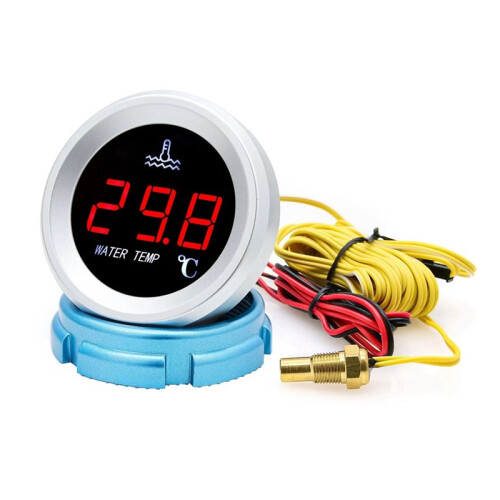52mm Water Temperature Gauge Car Digital Meter LED Display with Temperature Sensor Alarm Function 2