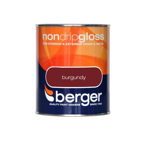 Berger - Non Drip Gloss 750ml - Burgundy