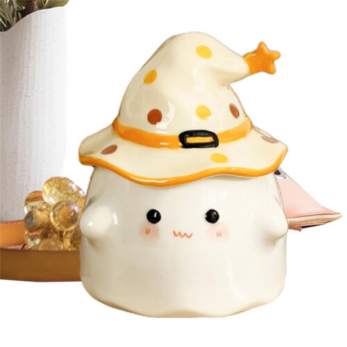 Halloween Mug Halloween  Pattern Cup  Pattern Cup Ceramic  Mug with Lid Cute 350ML for Halloween Home C 2
