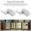 10Pcs Cabinet Cupboard Wardrobe LED Hinge Light  Sensor Lamp Warm White 3