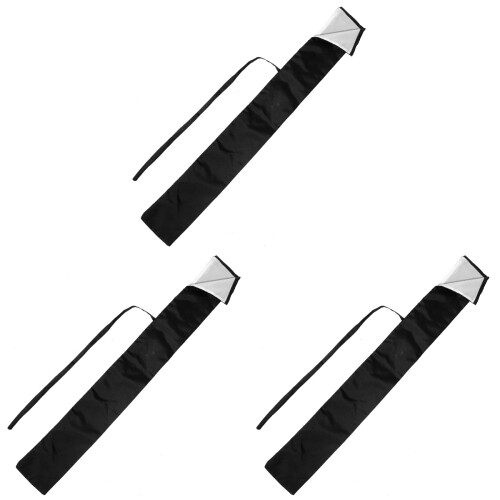 3Stk Schwarze Baumwolle Aufbewahrungstasche Tragetasche 1