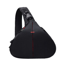 DSLR Shoulder Camera Bag Waterproof Travel Small Photography Bags Triangle Sling Bag for Digital Camera Black