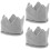 3Stk Kronenhut Baby Grau Robust 8