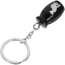 4Pcs Durable Black Metal Cremation Key Chain Pet Ash Memorial Pendant