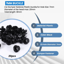 20 pcs Lock Push Screw Pin Clips