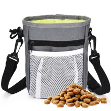 Dog Treat Pouch Bag-Treat Pouches for Pet Training - 3-In-1 Multipurpose Dog Training Kit-Gray