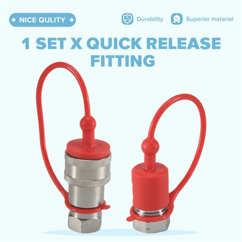 Quick Release Fitting ISO7241-A NPT Hydraulic Coupling Connector 1/2Inch Quick Change Interface 1