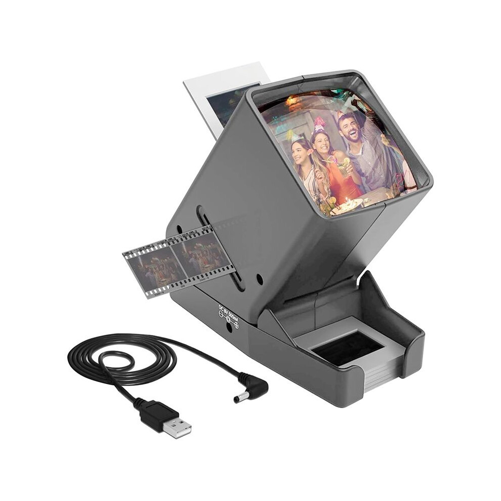 35Mm Slide & Film Viewer-Slide Viewer With 3X Magnification And Led-Lighted Viewing For 35Mm Slides And Film Negatives 4712970557809