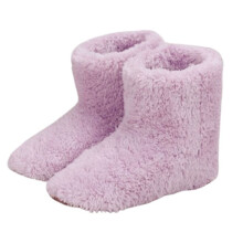 Chaussure de Pied Chauffante à Chargement USB en Peluche, Pantoufles éLectriques Chaudes, Chaussures Chauffantes Lavables, Chaussures de CœUr,