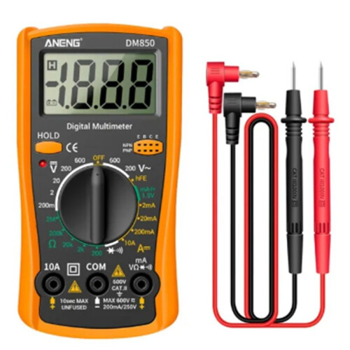 ANENG DM850 1999 Counts Digital Multimeter Eletric Automatic AC/ Votage Tester Current Ohm Ammeter Detector Tools Orange