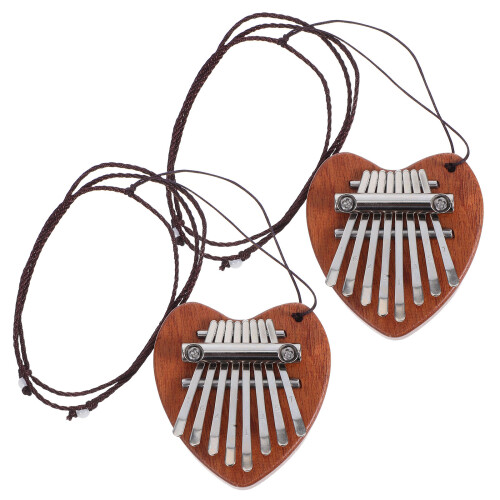 8Stk Kalimba Daumenklavier 8 Töne Holz Mini Multi Farben 1