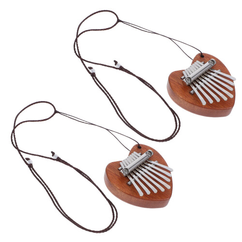 8Stk Kalimba Daumenklavier 8 Töne Holz Mini Multi Farben
