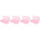 4Stk Robuste PP Kunststoff Tray Box Nagelkunst Organizer Pink 6