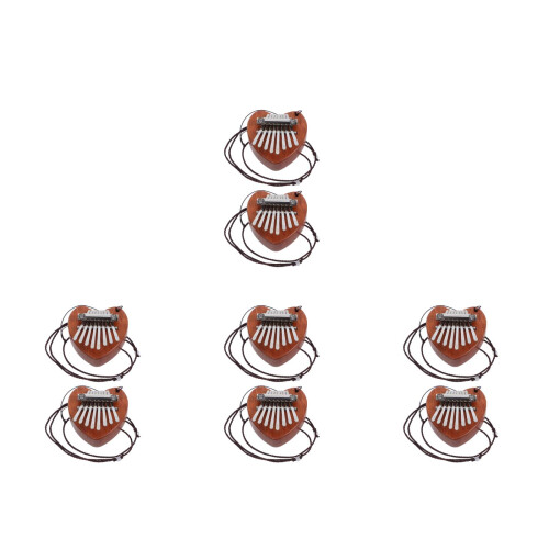 8Stk Kalimba Daumenklavier 8 Töne Holz Mini Multi Farben 2