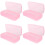 4Stk Robuste PP Kunststoff Tray Box Nagelkunst Organizer Pink 7