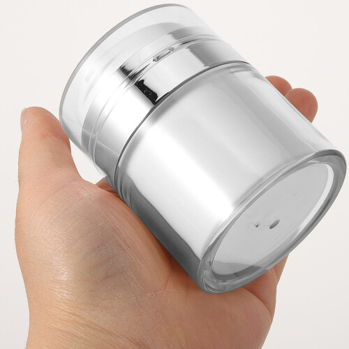 Flacons Crème Plastiques Argentés Airless Pour Voyage 2