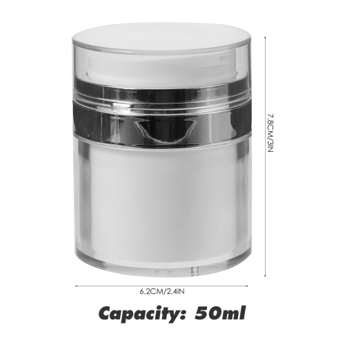Flacons Crème Plastiques Argentés Airless Pour Voyage 1