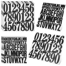 40Sheets Black Letter and Number Stickers PVC Versatile Self-Adhesive