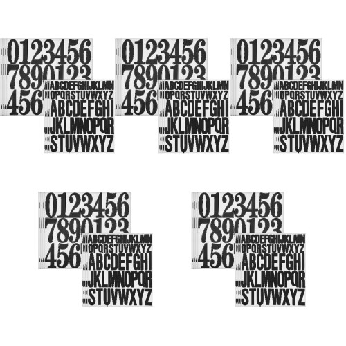 40Sheets Black Letter and Number Stickers PVC Versatile Self-Adhesive 2