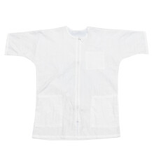 2Pcs White Work Clothes for Salon Waterproof Barber Hair Stylist Apron