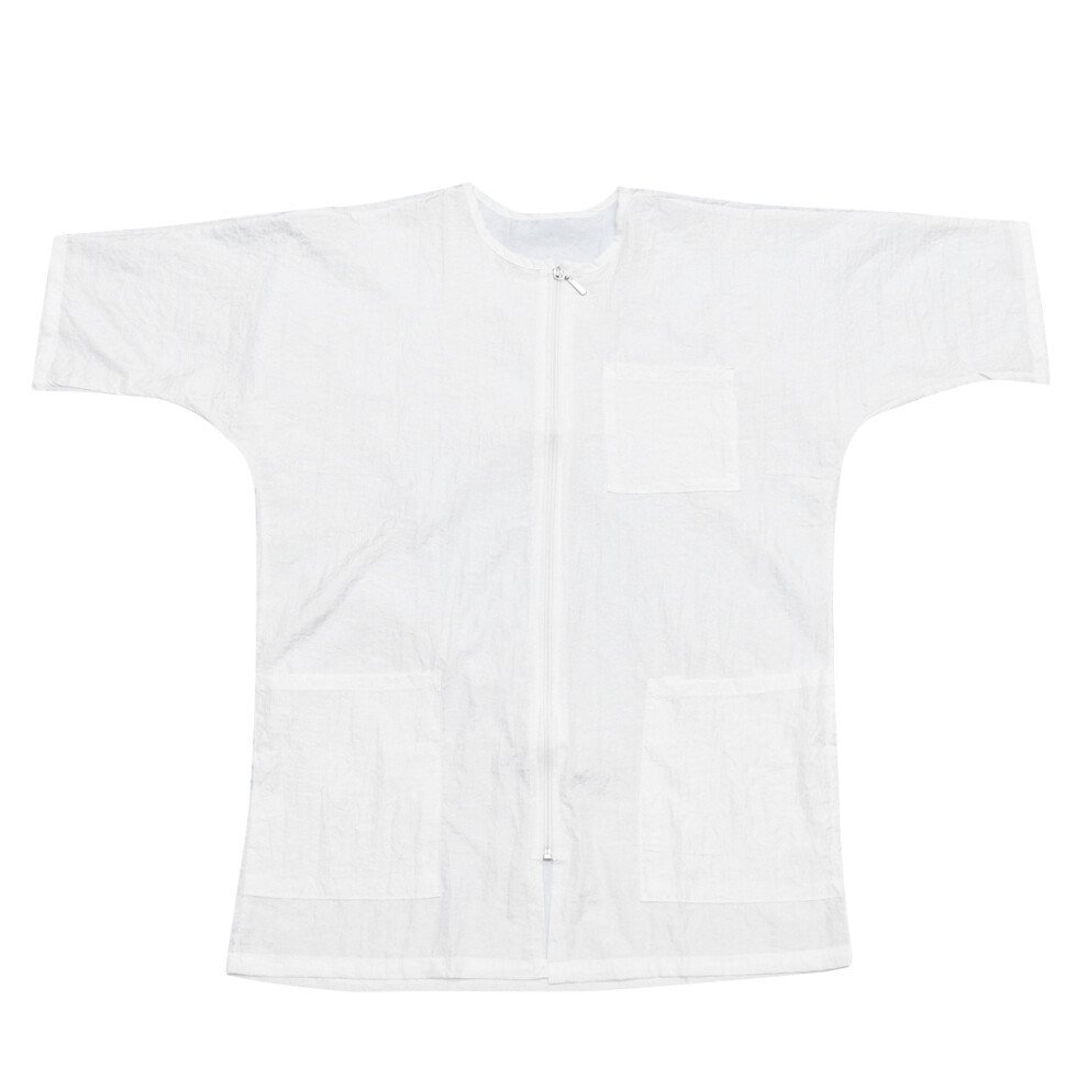 2Pcs White Work Clothes For Salon Waterproof Barber Hair Stylist Apron 3013429846811