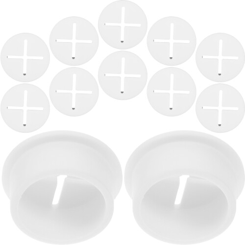 40Pcs Rubber Grommets for Desk Cable Wire Hole Covers White