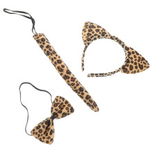 15Pcs Kids Cat Cosplay Costume Yellow Headband Bow Tie Tail Set