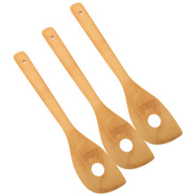 4Pcs Wooden Mixing Spoons Khaki Long Handle Coffee & Beverage Stirrers