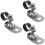 3Pcs Silver Hard Hat Flashlight Clips Stainless Steel Headlamp Mounts 8