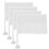 12Pcs White DIY Handheld Flags Sturdy Handle Soccer Referee Flags 2
