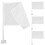 12Pcs White DIY Handheld Flags Sturdy Handle Soccer Referee Flags 3