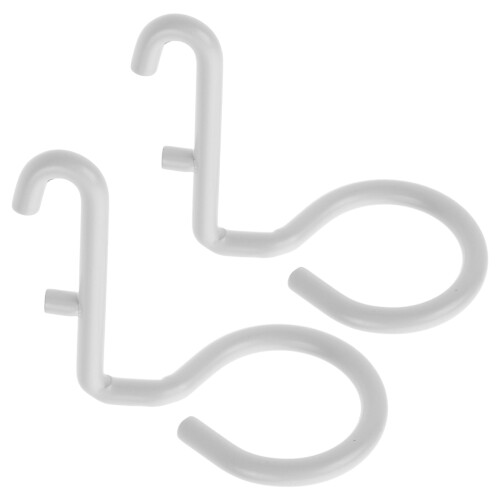10Pcs Heavy Duty White Iron Peg Hooks for Pegboard Wall Organizer 2