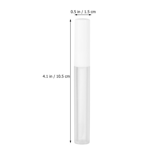 20Pcs Premium White Lip Gloss Tubes with Wand Clear Makeup Storage 1