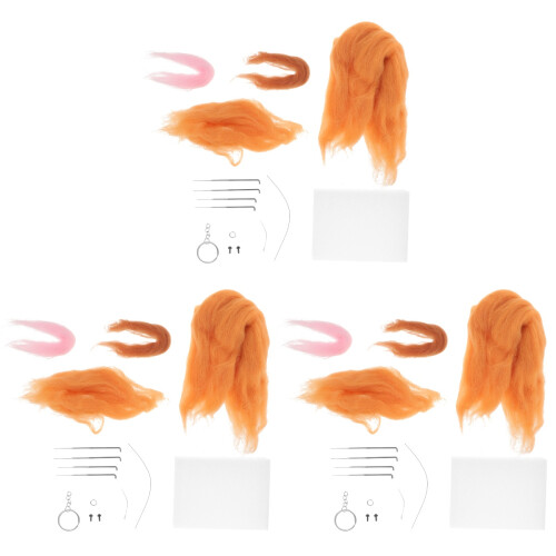3Sets Convenient Needle Felting Kit Assorted Wool DIY Felt Craft Tools 2