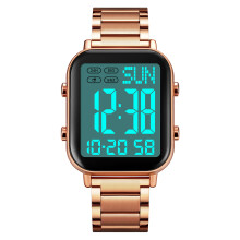 2259 Orologio Digitale 30m WR, 37x51mm, 20mm Oro Rosa