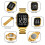 Orologio digitale da uomo e donna 30M, 37mm, oro rosa e nero 9