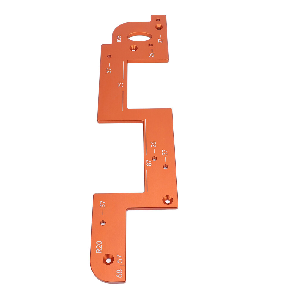 Aluminum Grooving Template For Cabinet Handles 6Mm Thick R20 R25 U-Shaped 5071387718029