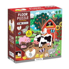 Farm Friends 25 Piece Floor Puzzle with Shaped Pieces by Mudpuppy Othe