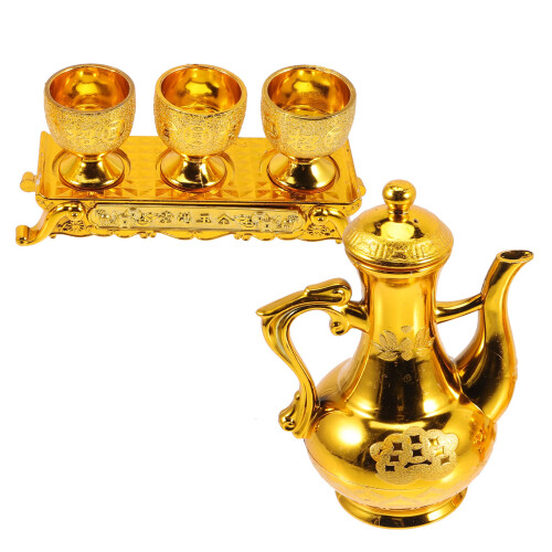 3Sets Buddhistisches Opferbecher Set Gold Für Gebetsrituale 1