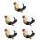 5Ensembles Jouets Éducatifs Temple Bloc Cartoon Percussion 7