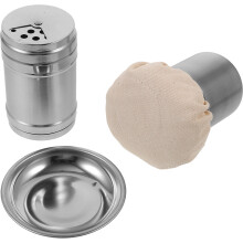 1Set Silver Oil Brush and Seasoning Jar for Pancake Cooking